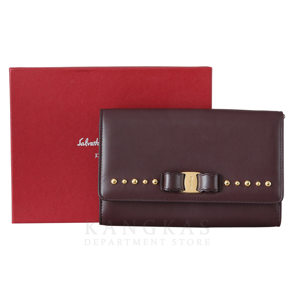 FERRAGAMO(USED)페레가모 간치니 스터드 미니 체인 크로스백